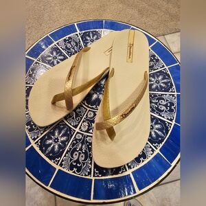 Ipanema Gold Sandals Size 6 EUC
